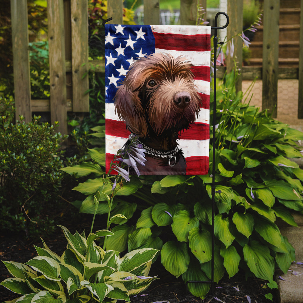 Pudelpointer Dog American Flag Flag Garden Size CK6664GF