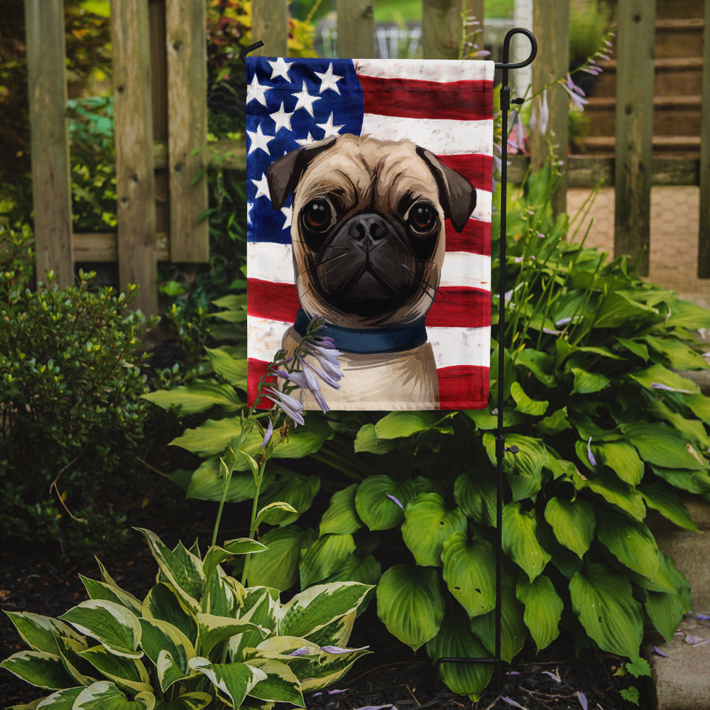 Pug Dog American Flag Flag Garden Size CK6665GF