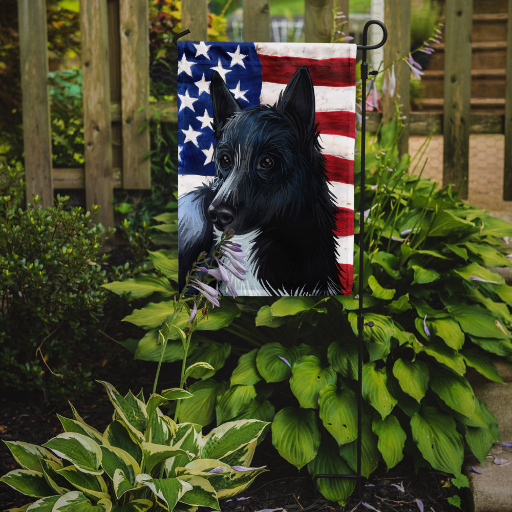 Russo-European Laika Dog American Flag Flag Garden Size CK6681GF