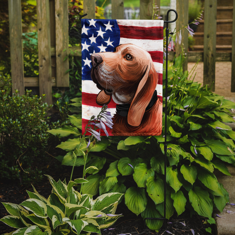 Sabueso Espanol Dog American Flag Flag Garden Size CK6683GF
