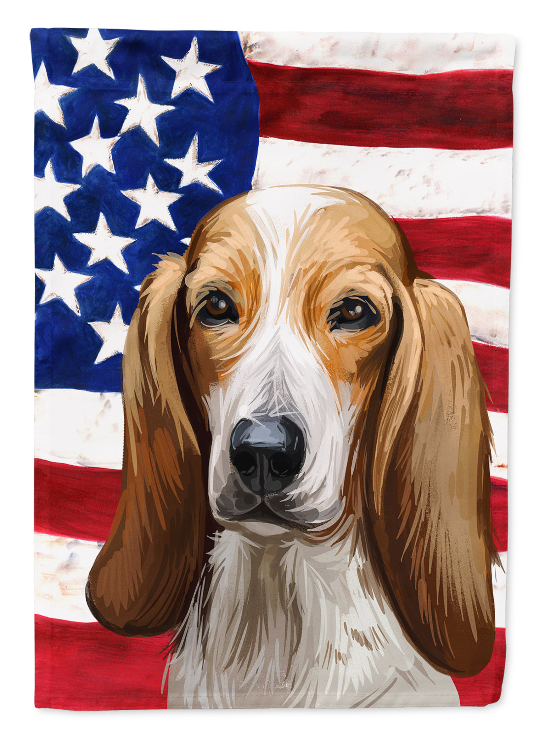 Colombian Fino Hound Dog American Flag Flag Canvas House Size CK6684CHF