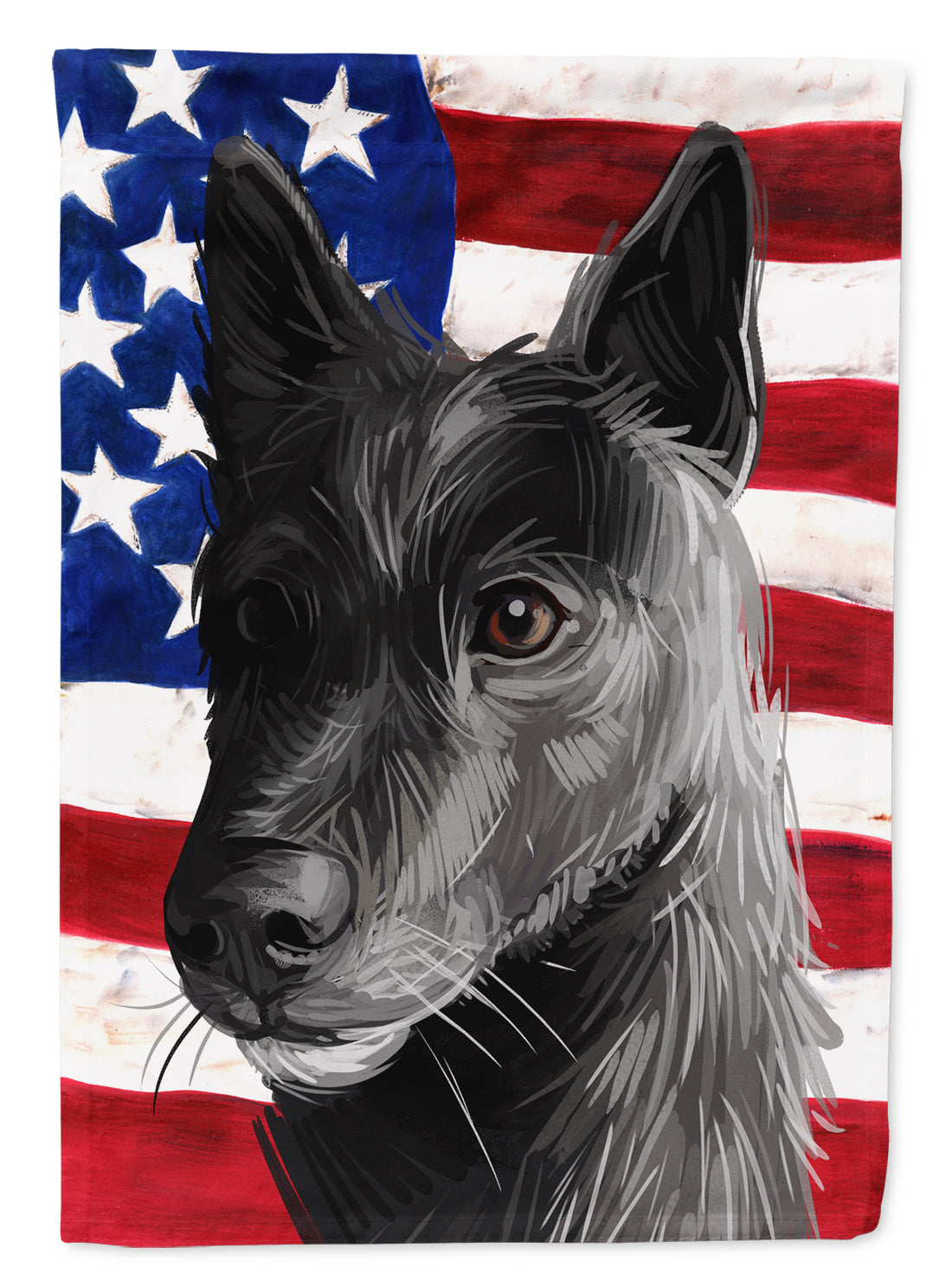 Seskar Seal Dog American Flag Flag Canvas House Size CK6701CHF