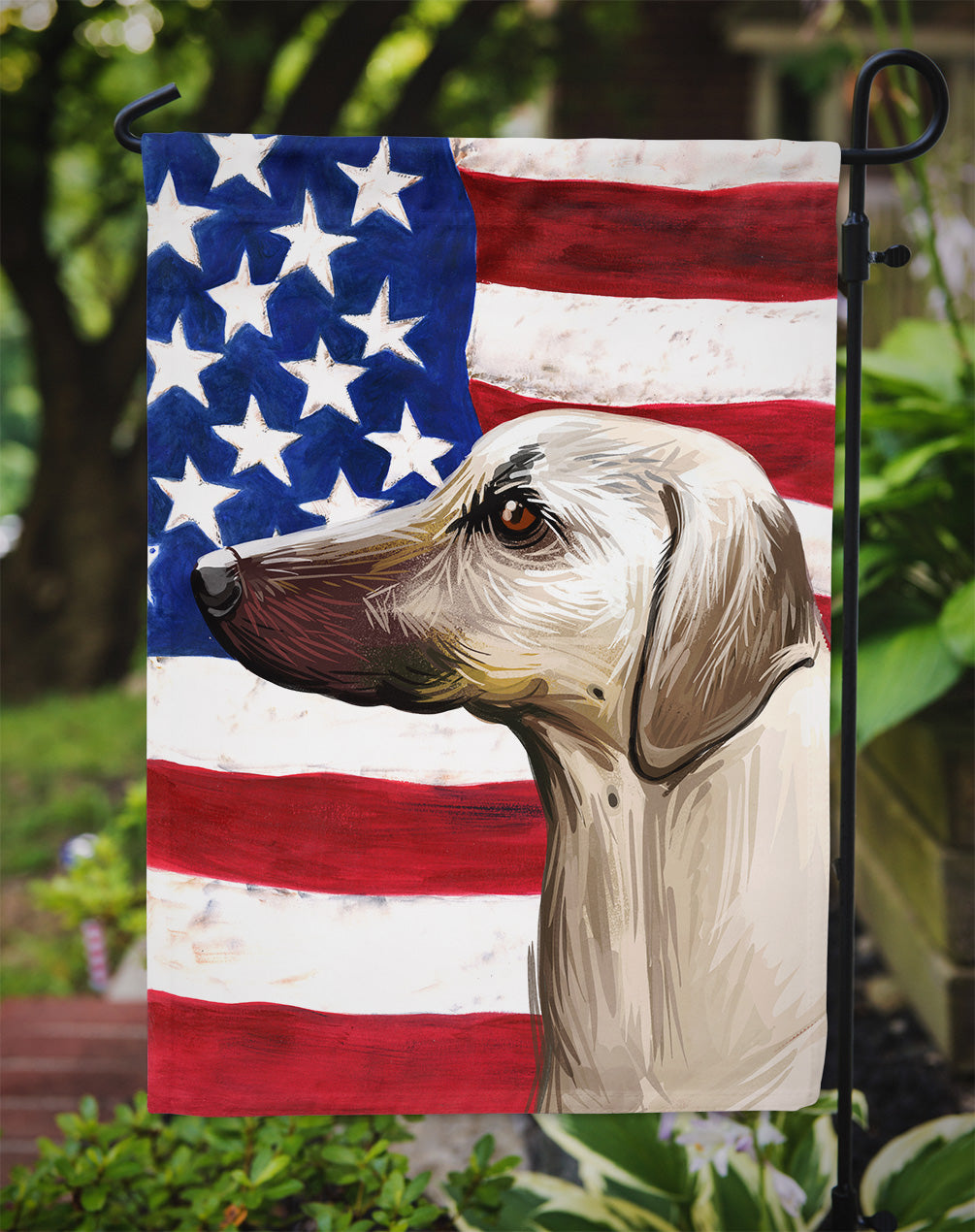 Sloughi Dog American Flag Flag Garden Size CK6710GF