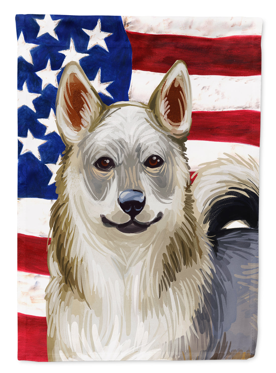 Swedish Vallhund Dog American Flag Flag Canvas House Size CK6731CHF
