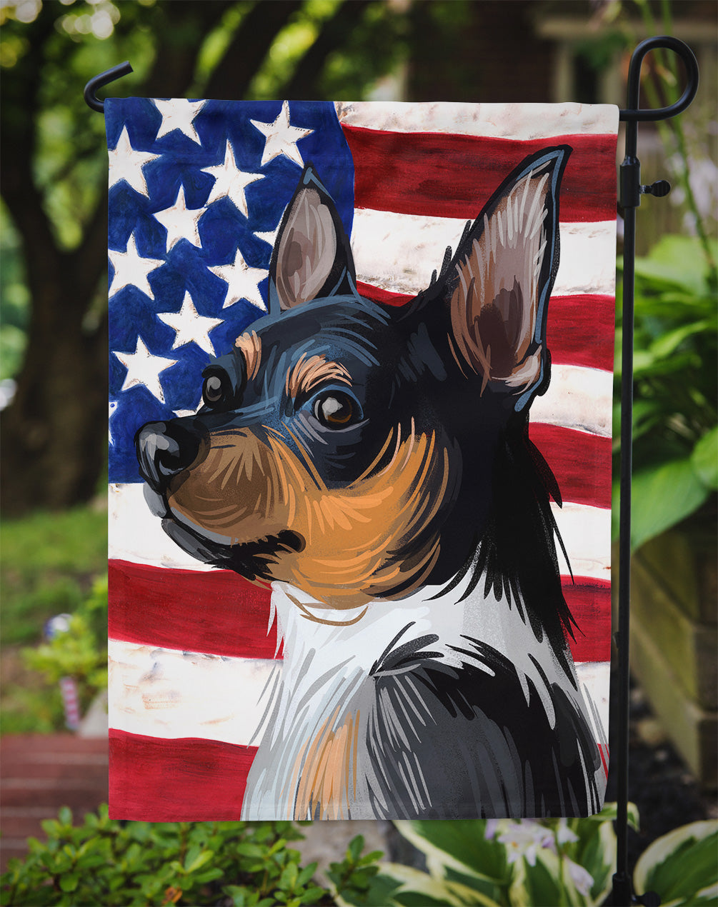 Teddy Roosevelt Terrier American Flag Flag Garden Size CK6735GF