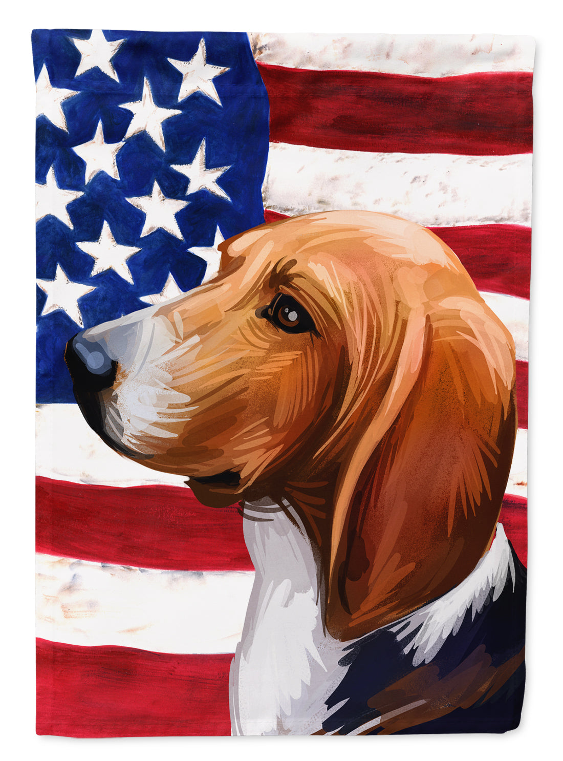 Treeing Walker Coonhound American Flag Flag Canvas House Size CK6746CHF