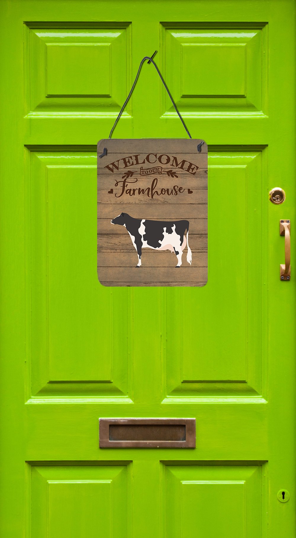 Holstein Cow Welcome Wall or Door Hanging Prints CK6766DS1216 by Caroline's Treasures