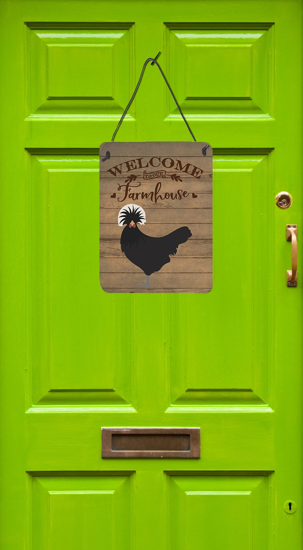 Polish Poland Chicken Welcome Wall or Door Hanging Prints CK6778DS1216 by Caroline's Treasures