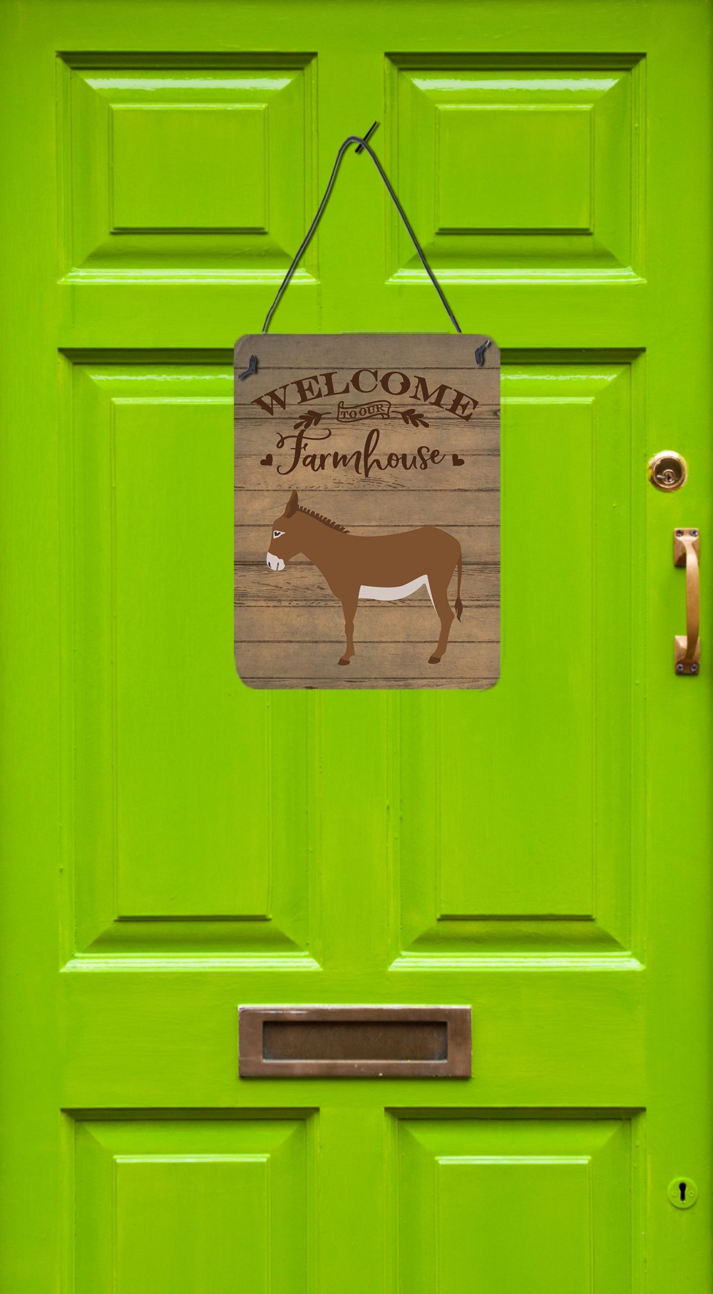 Cotentin Donkey Welcome Wall or Door Hanging Prints CK6793DS1216 by Caroline's Treasures
