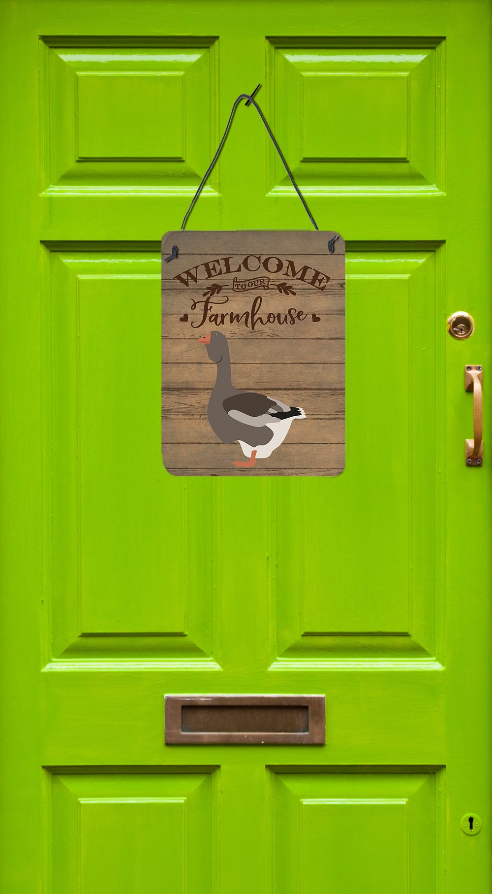 Toulouse Goose Welcome Wall or Door Hanging Prints CK6841DS1216 by Caroline's Treasures