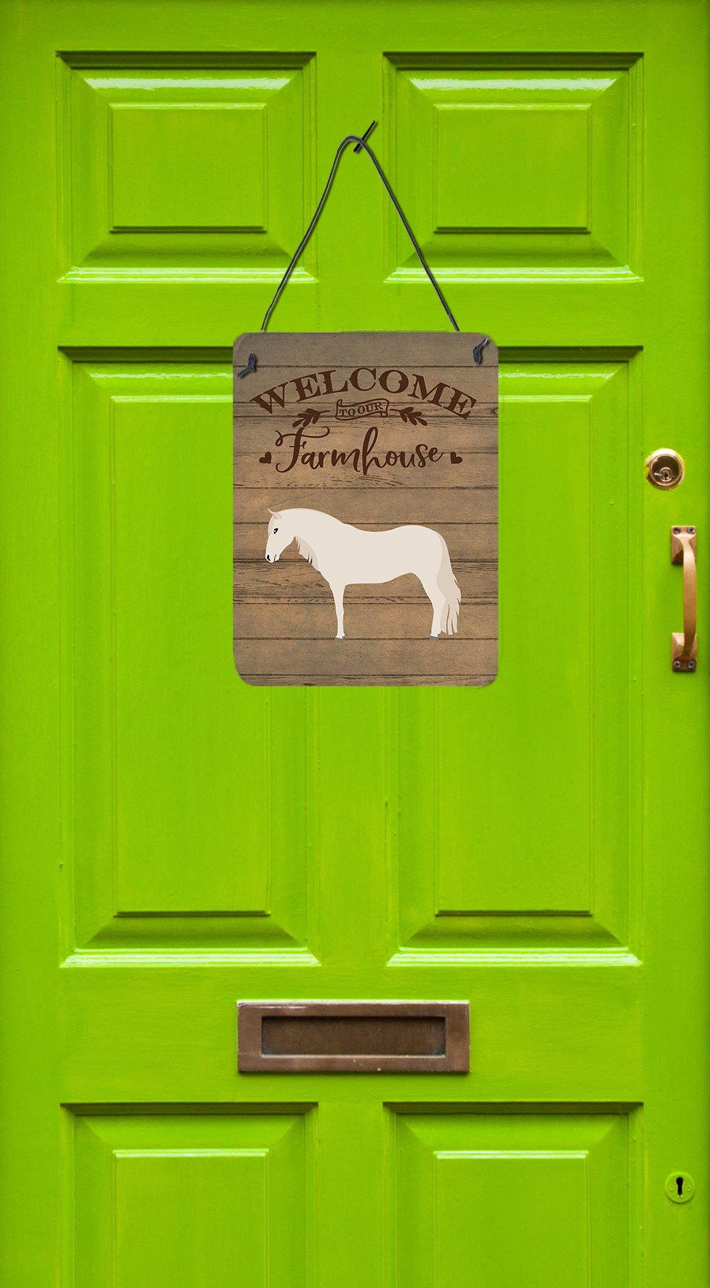 Paso Fino Horse Welcome Wall or Door Hanging Prints CK6849DS1216 by Caroline's Treasures