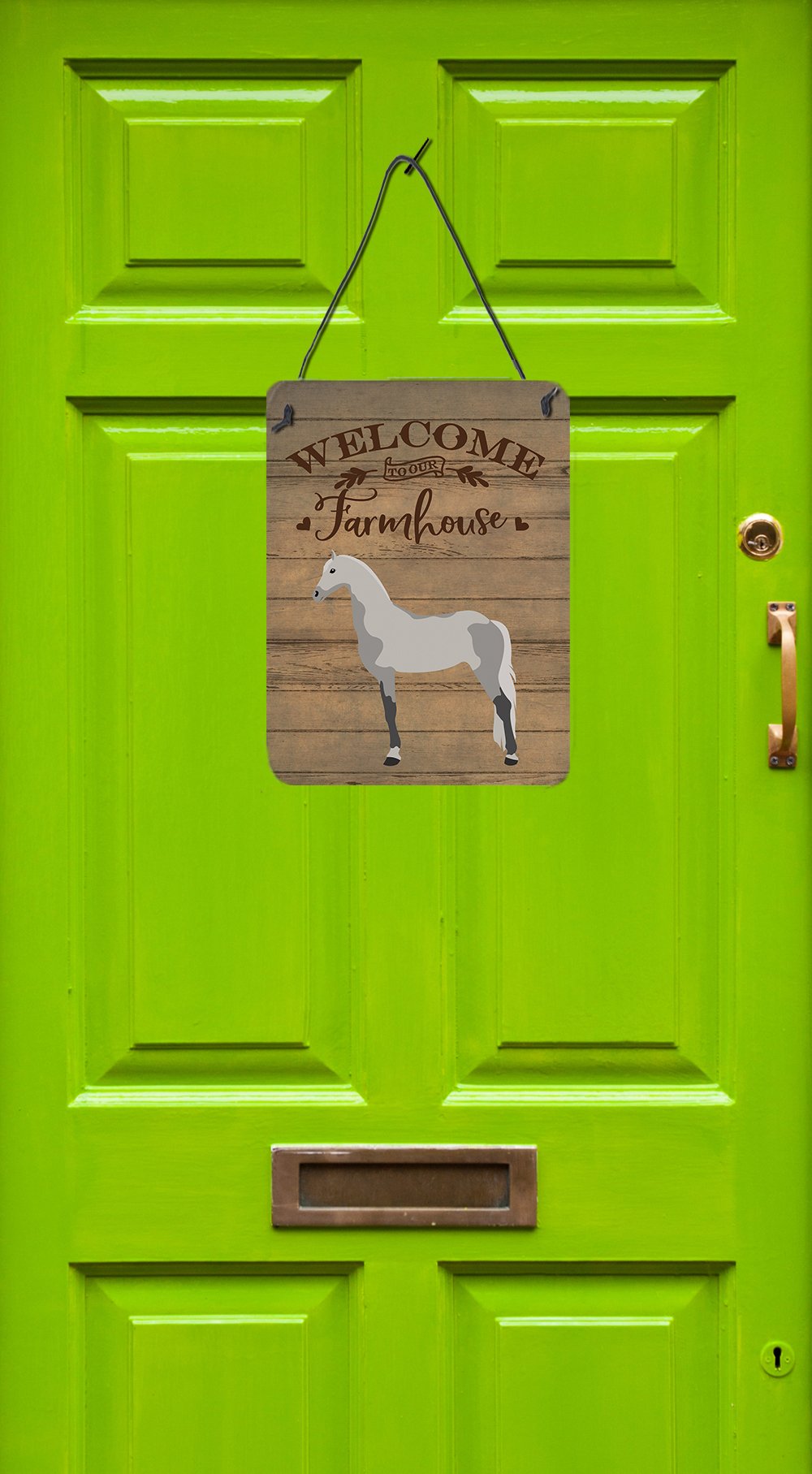 Orlov Trotter Horse Welcome Wall or Door Hanging Prints CK6852DS1216 by Caroline's Treasures