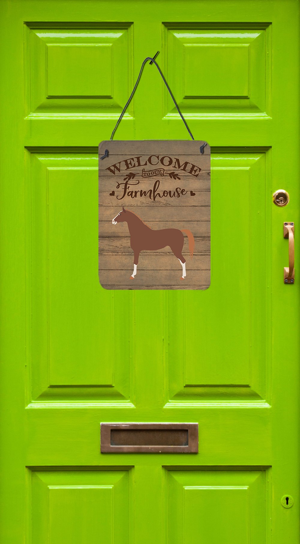 Hannoverian Horse Welcome Wall or Door Hanging Prints CK6853DS1216 by Caroline's Treasures