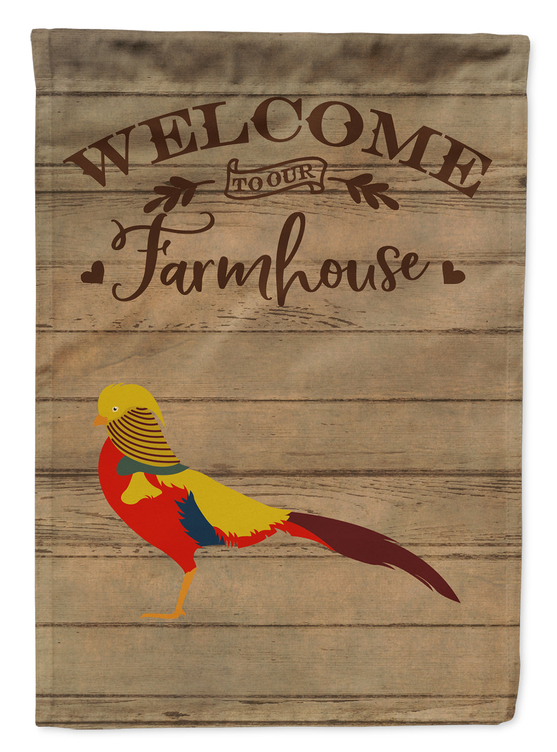 Golden or Chinese Pheasant Welcome Flag Canvas House Size CK6872CHF