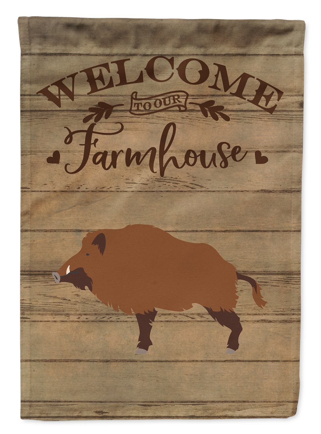 Wild Boar Pig Welcome Flag Canvas House Size CK6880CHF