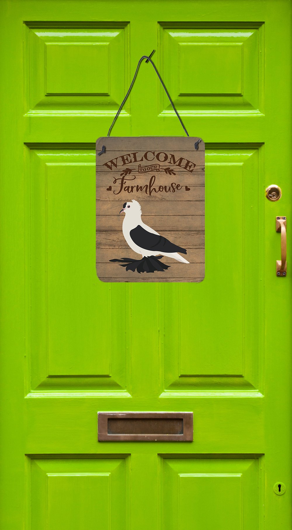 Saxon Fairy Swallow Pigeon Welcome Wall or Door Hanging Prints CK6890DS1216 by Caroline's Treasures