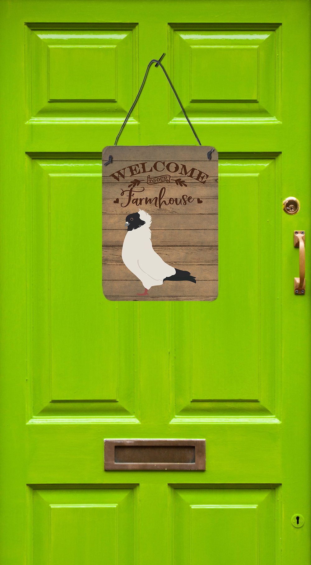 Nun Pigeon Welcome Wall or Door Hanging Prints CK6896DS1216 by Caroline's Treasures