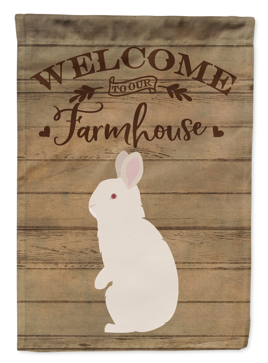 New Zealand White Rabbit Welcome Flag Canvas House Size CK6909CHF