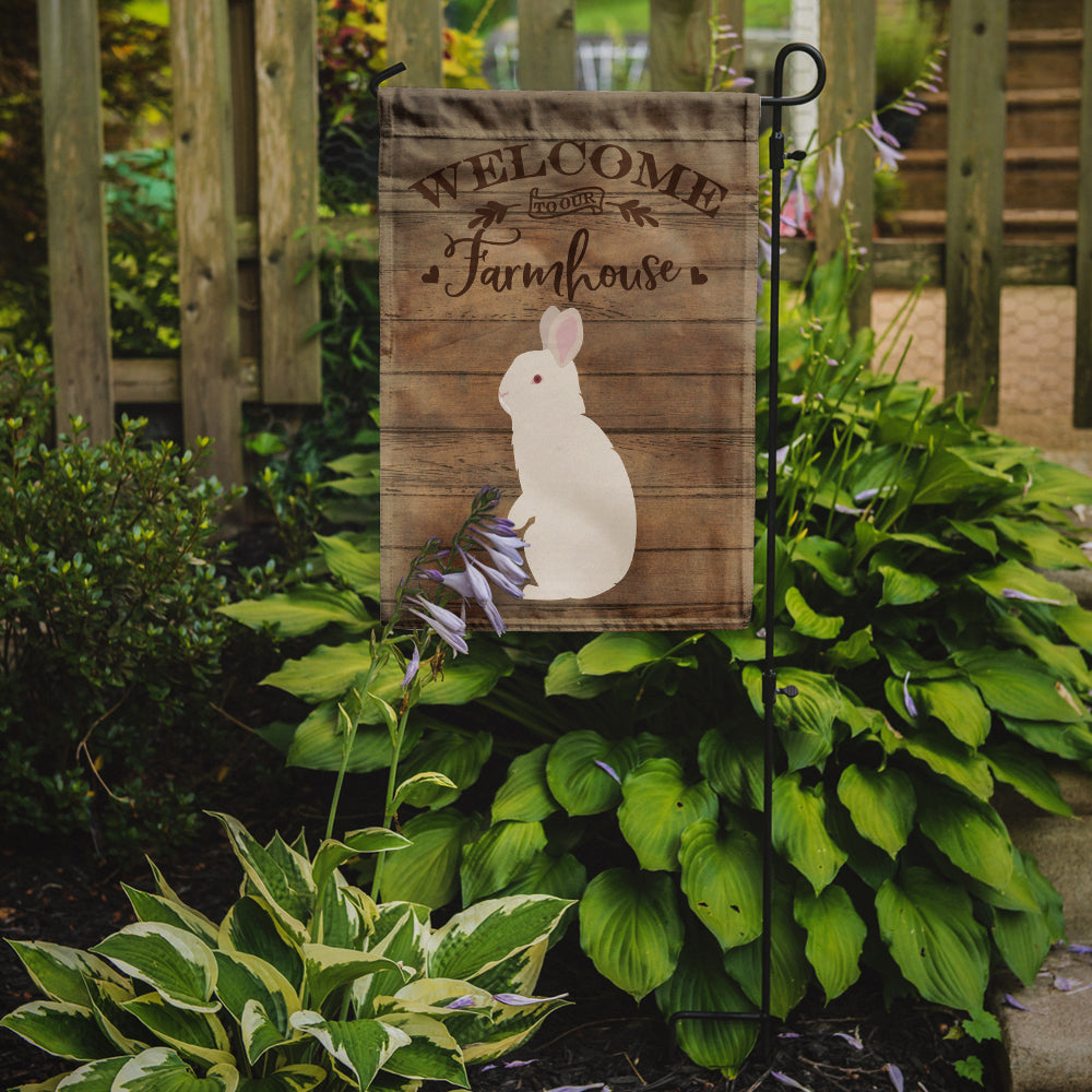 New Zealand White Rabbit Welcome Flag Garden Size CK6909GF