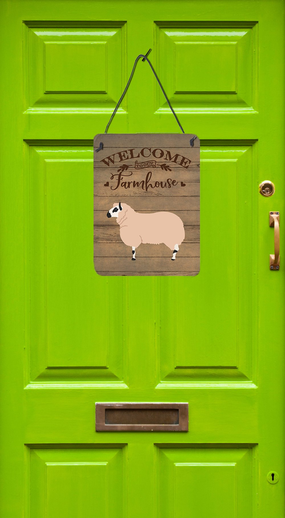 Kerry Hill Sheep Welcome Wall or Door Hanging Prints CK6923DS1216 by Caroline's Treasures