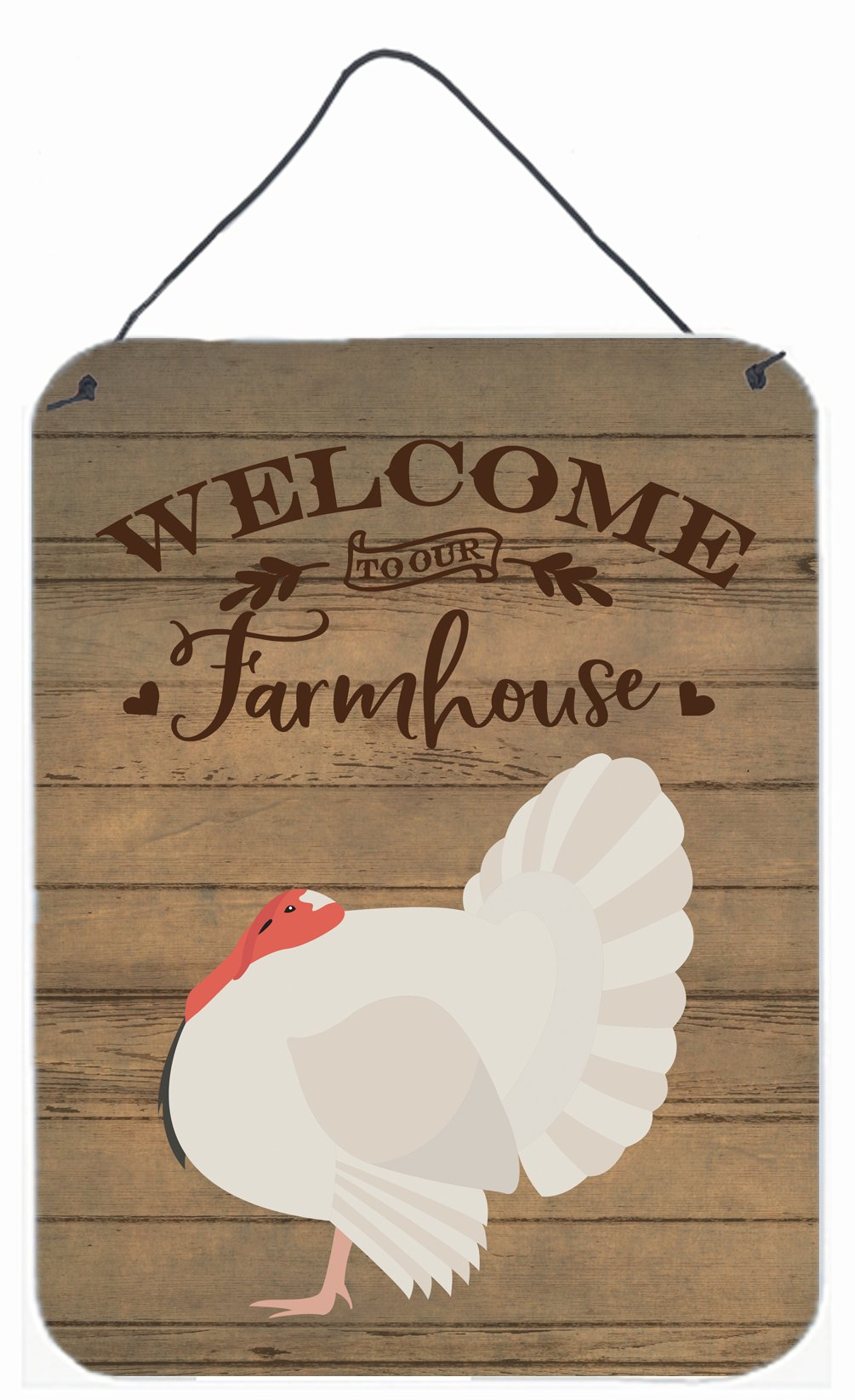 White Holland Turkey Welcome Wall or Door Hanging Prints CK6927DS1216 by Caroline's Treasures