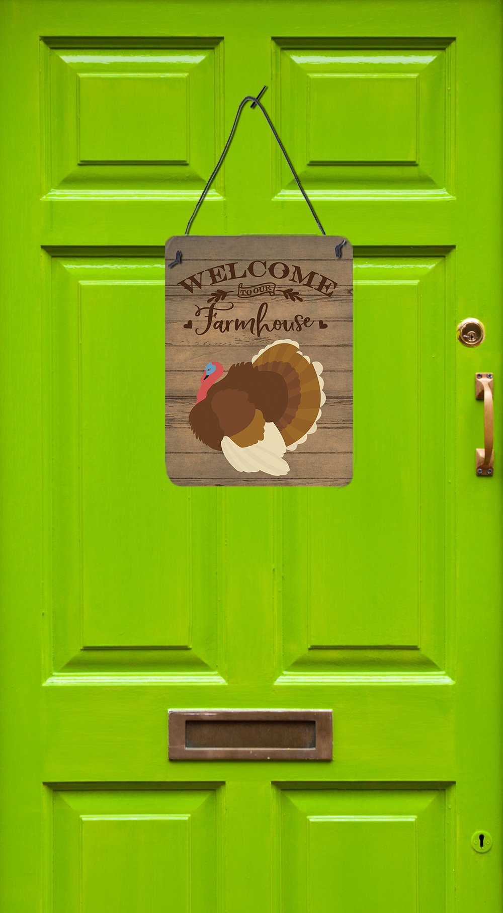 French Turkey Dindon Welcome Wall or Door Hanging Prints CK6934DS1216 by Caroline's Treasures