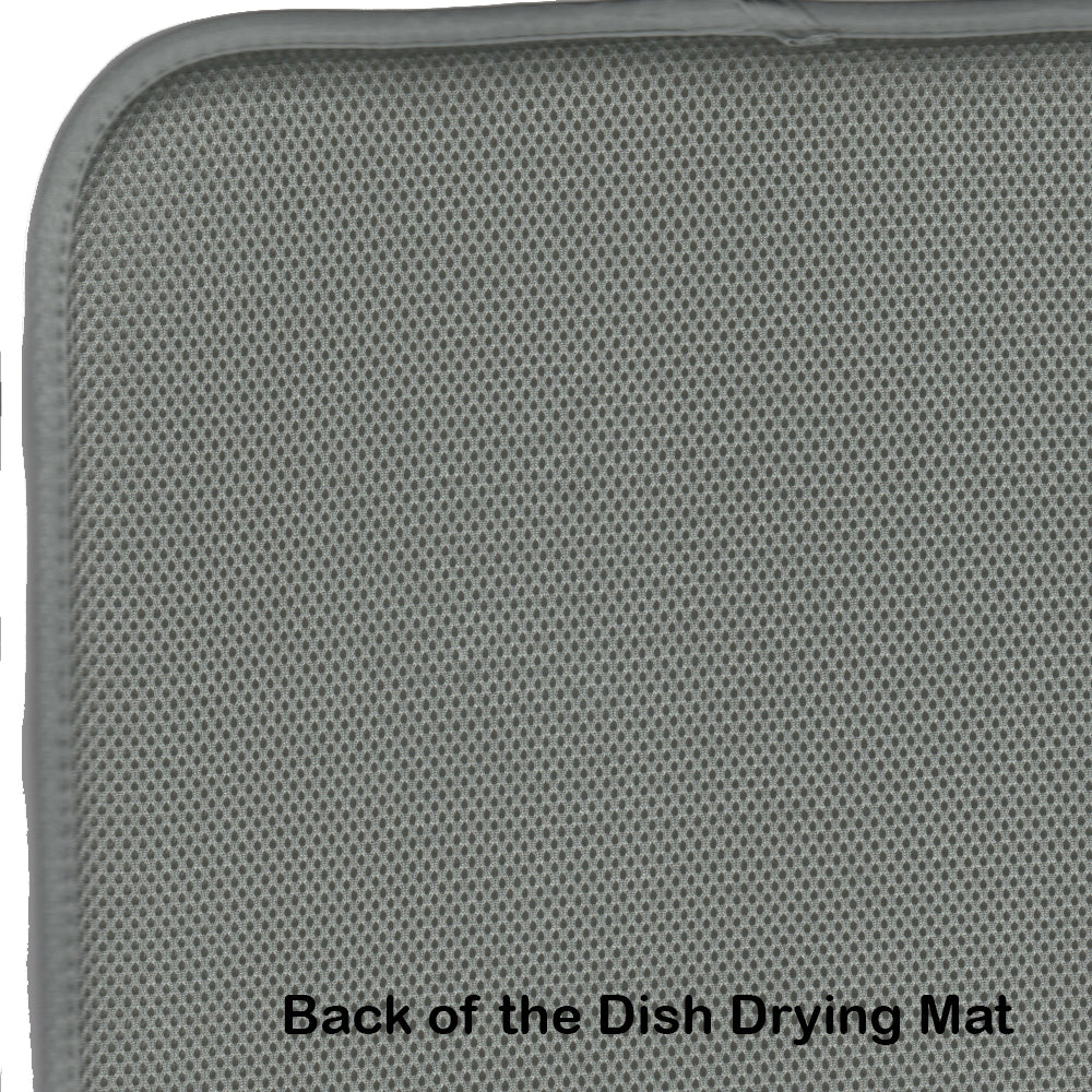 Russo-European Laika Spitz in Bathtub Dish Drying Mat CK7451DDM