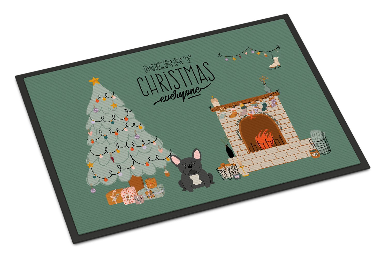 Black French Bulldog Christmas Everyone Indoor or Outdoor Mat 24x36 CK7577JMAT by Caroline's Treasures