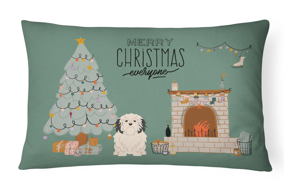 Lowchen Christmas Everyone Canvas Fabric Decorative Pillow CK7582PW1216 by Caroline&#39;s Treasures