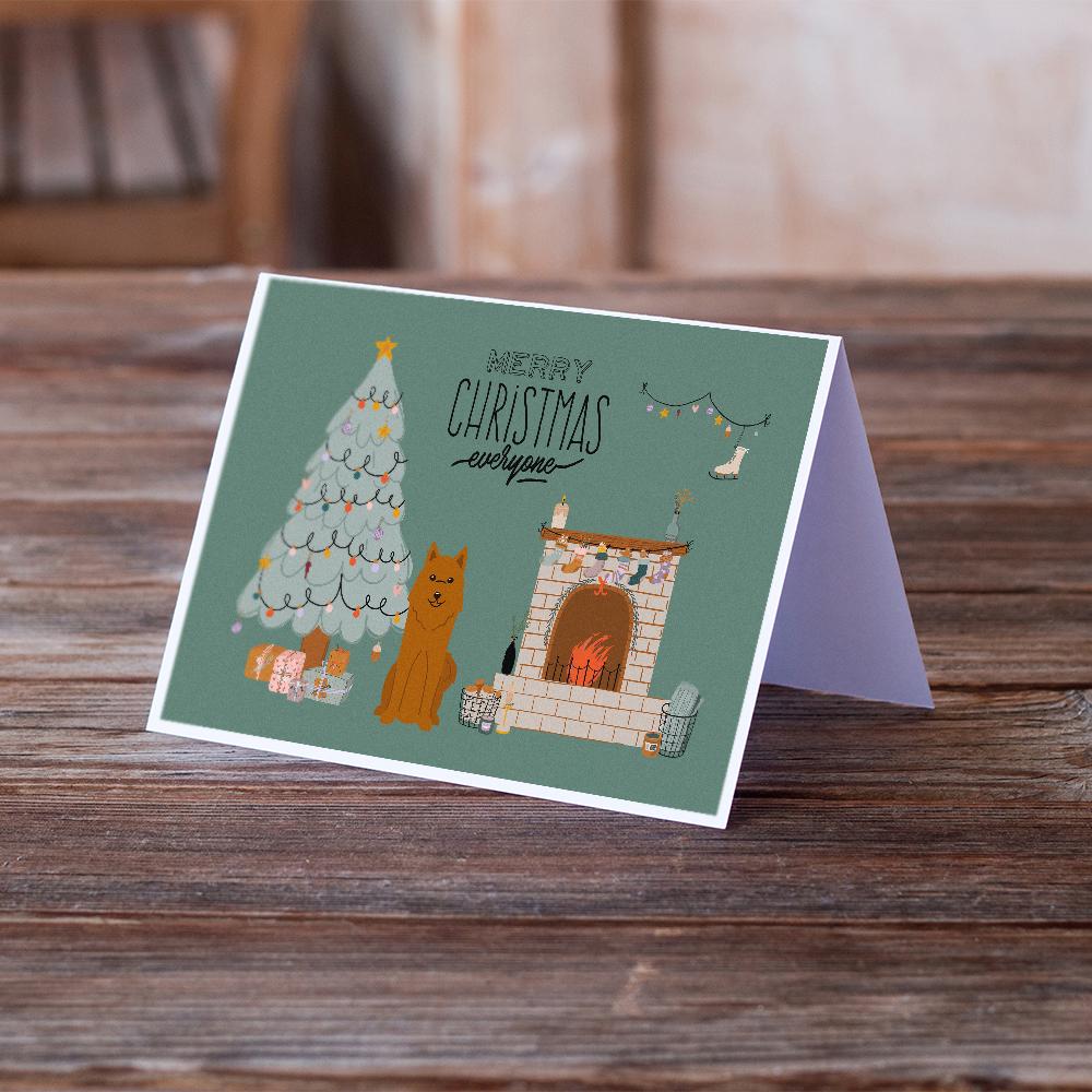 Karelian Bear Dog Christmas Everyone Greeting Cards and Envelopes Pack of 8 - the-store.com