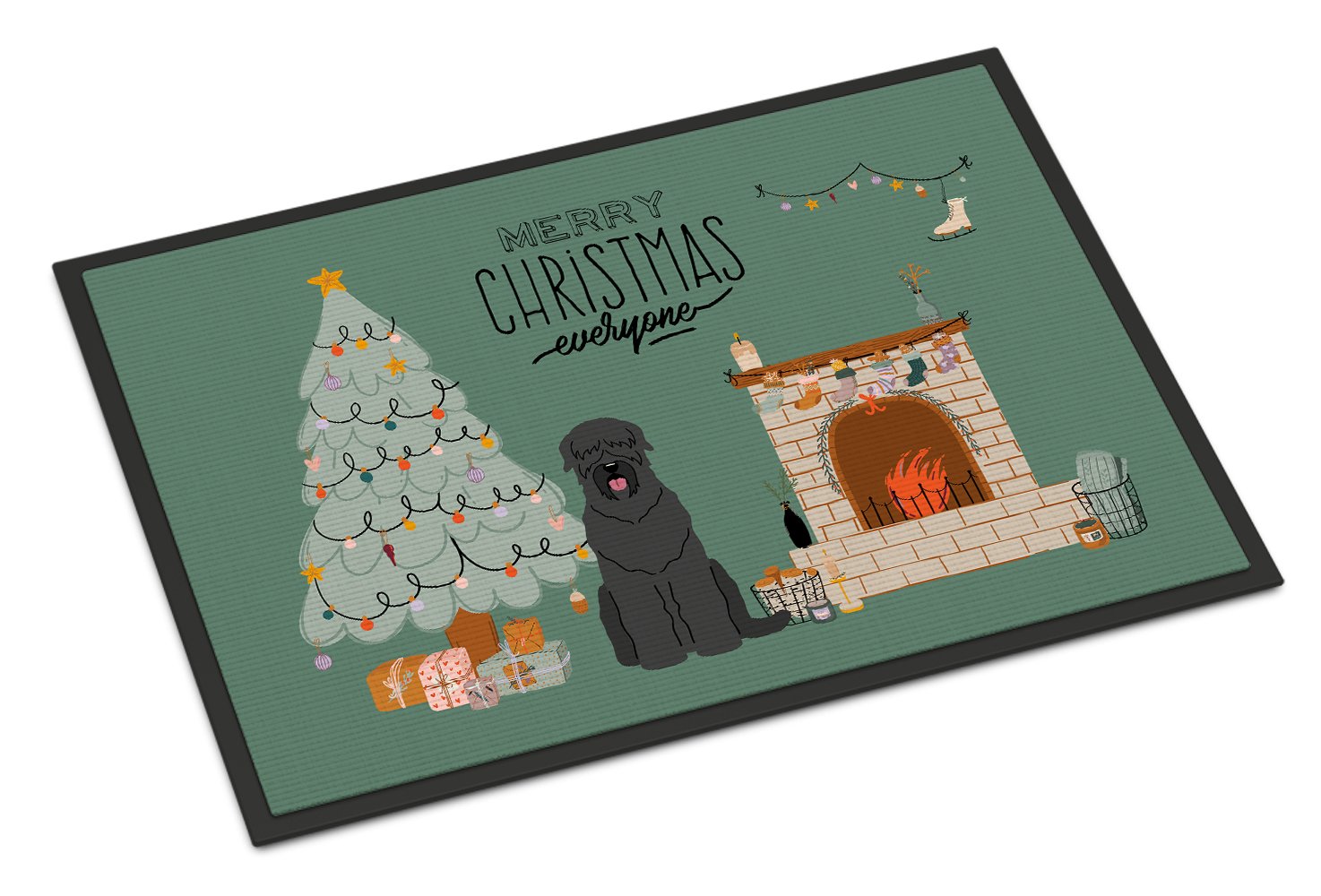 Black Russian Terrier Christmas Everyone Indoor or Outdoor Mat 24x36 CK7589JMAT by Caroline's Treasures