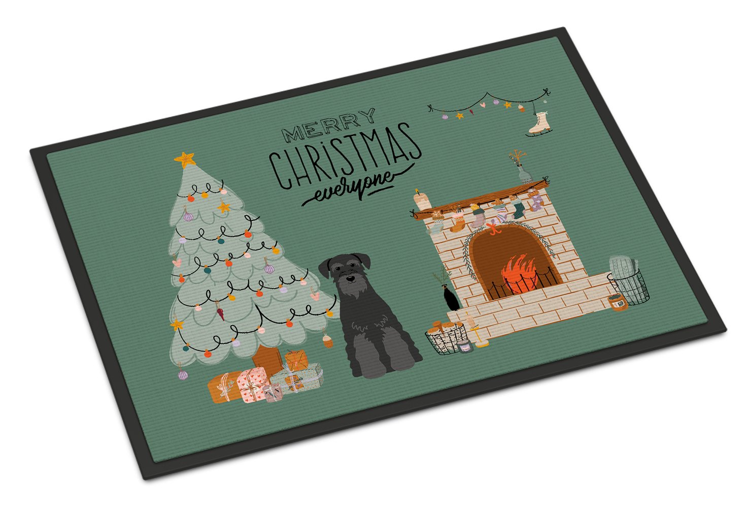 Black Standard Schnauzer Christmas Everyone Indoor or Outdoor Mat 24x36 CK7595JMAT by Caroline's Treasures