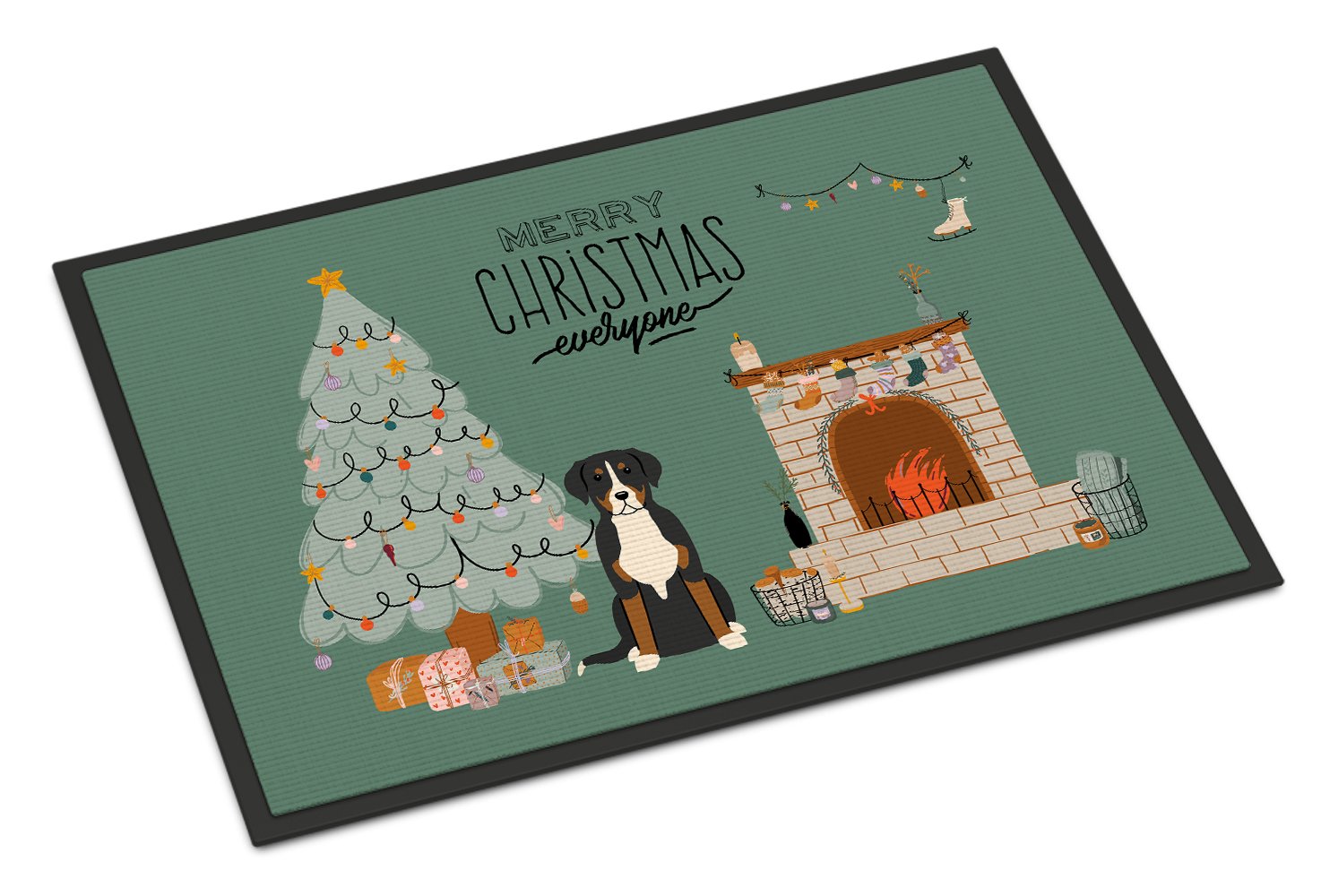 Greater Swiss Mountain Dog Christmas Everyone Indoor or Outdoor Mat 24x36 CK7600JMAT by Caroline's Treasures