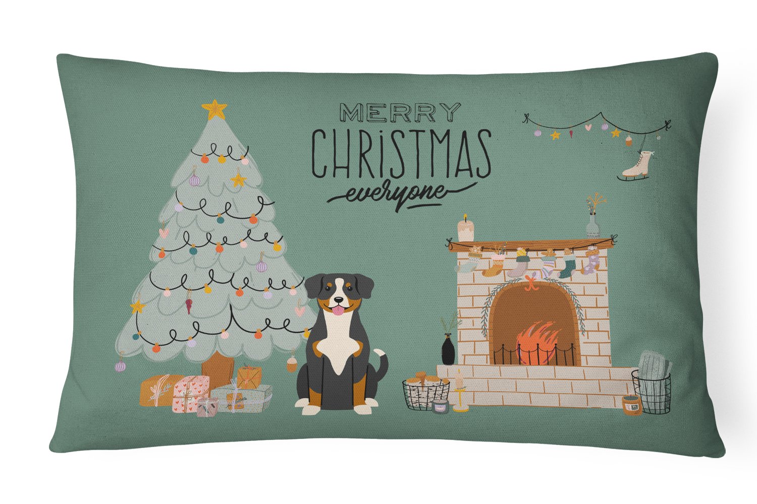 Entlebucher Christmas Everyone Canvas Fabric Decorative Pillow CK7601PW1216 by Caroline's Treasures