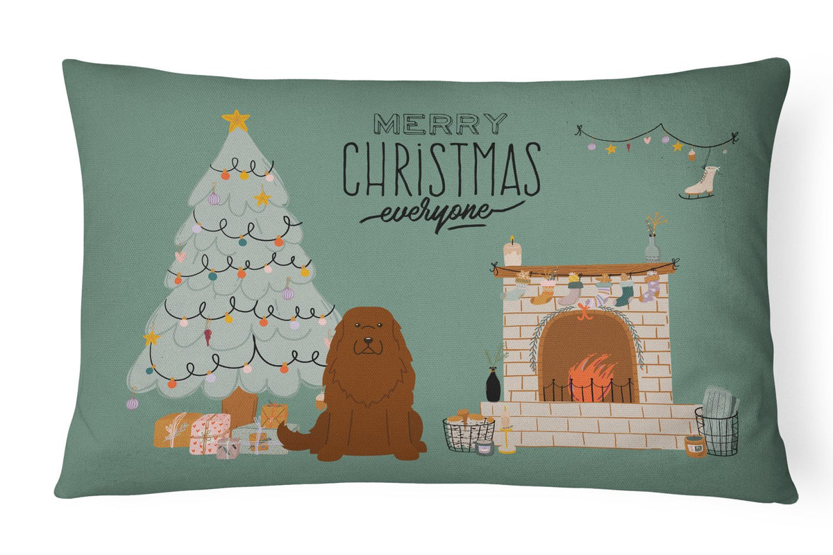 Caucasian Shepherd Dog Christmas Everyone Canvas Fabric Decorative Pillow CK7613PW1216 by Caroline&#39;s Treasures
