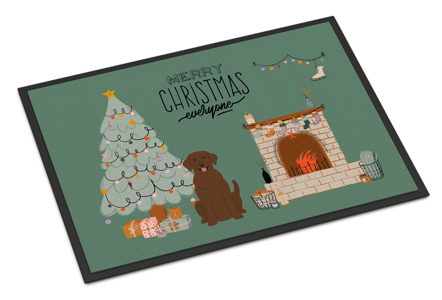 Chocolate Labrador Christmas Everyone Indoor or Outdoor Mat 24x36 CK7619JMAT by Caroline's Treasures