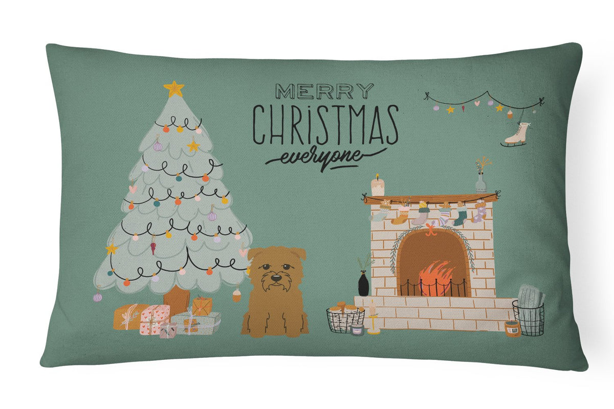 Tan Glen of Imal Christmas Everyone Canvas Fabric Decorative Pillow CK7623PW1216 by Caroline&#39;s Treasures