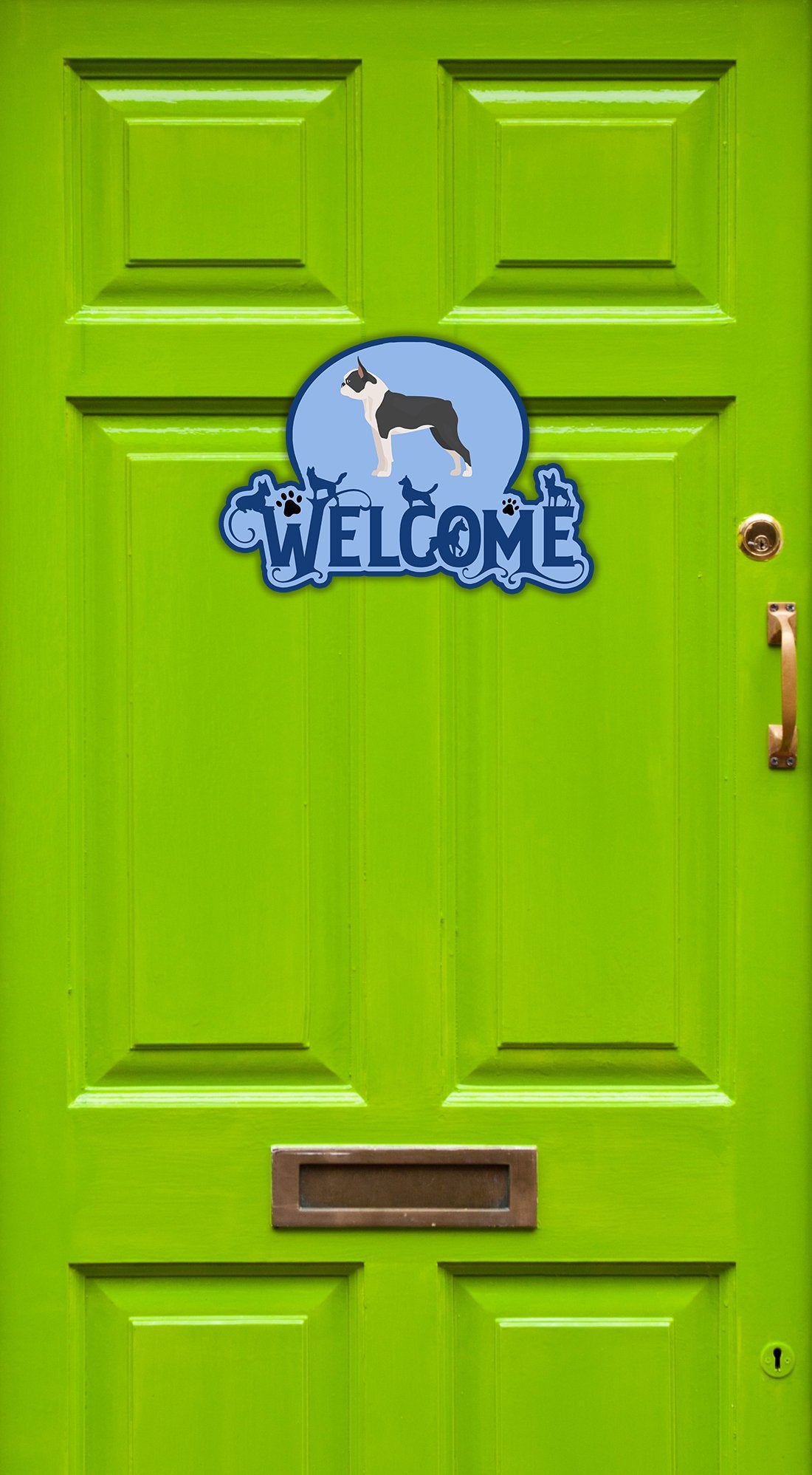 Buy this Boston Terrier Welcome Door Hanger Decoration