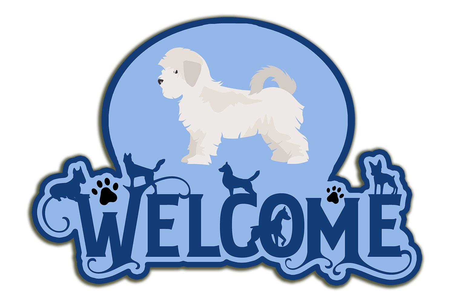 Buy this Maltese Puppy Cut Welcome Door Hanger Decoration