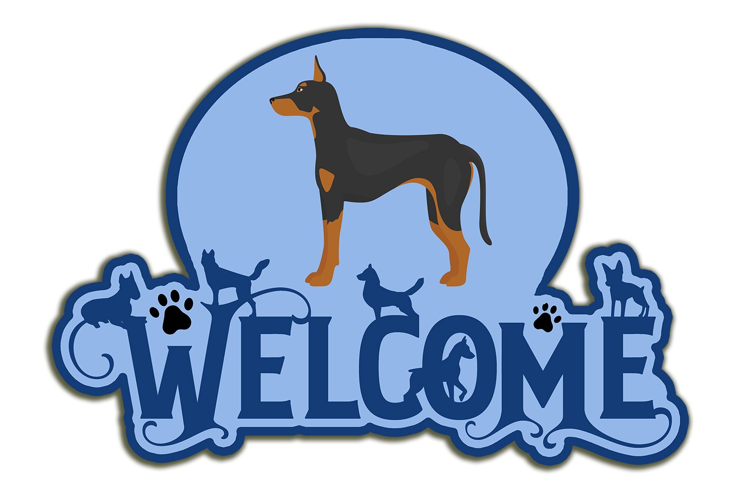 Buy this Manchester Terrier Welcome Door Hanger Decoration