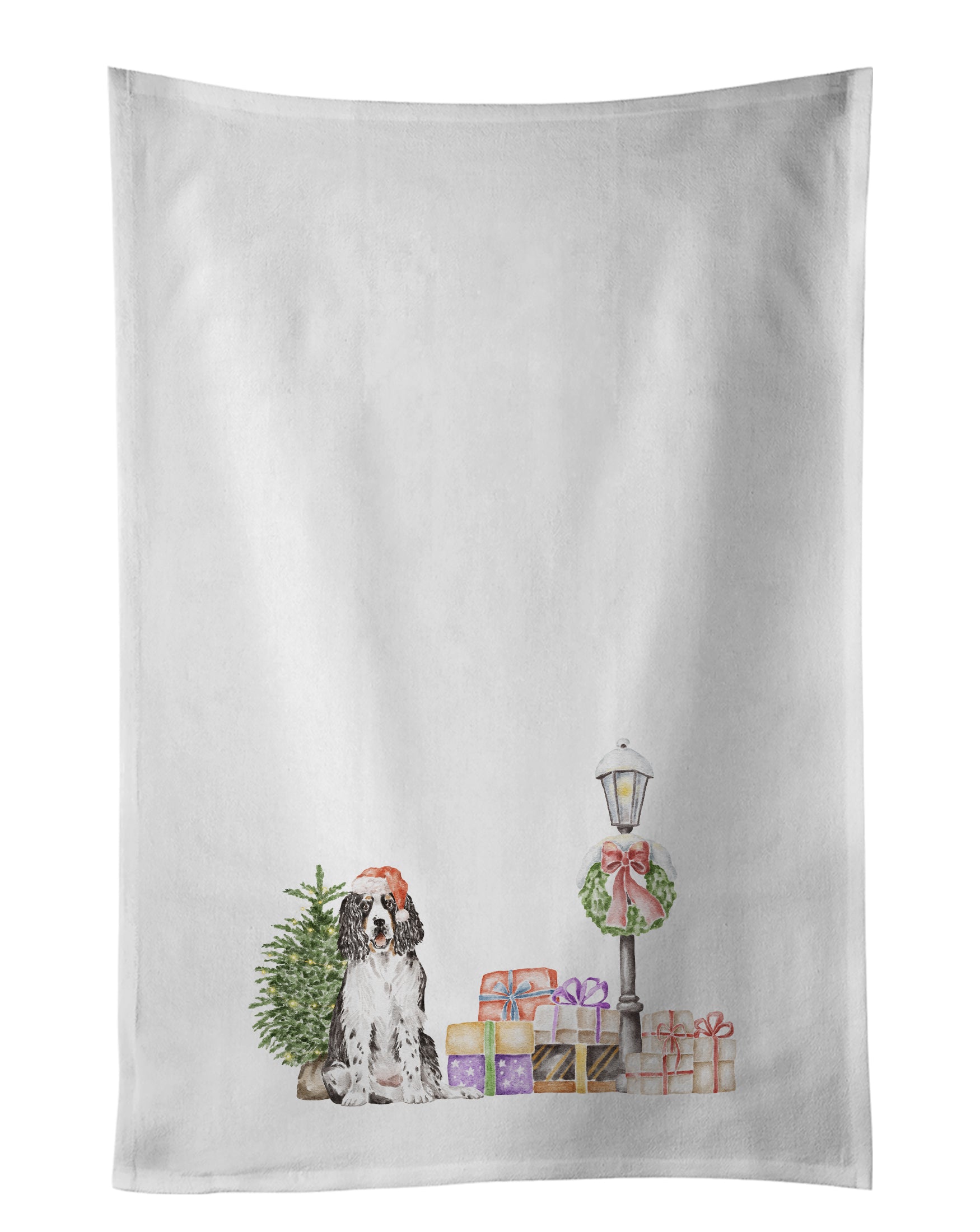 Buy this English Springer Spaniel Tricolor Smiling White Kitchen Towel Set of 2