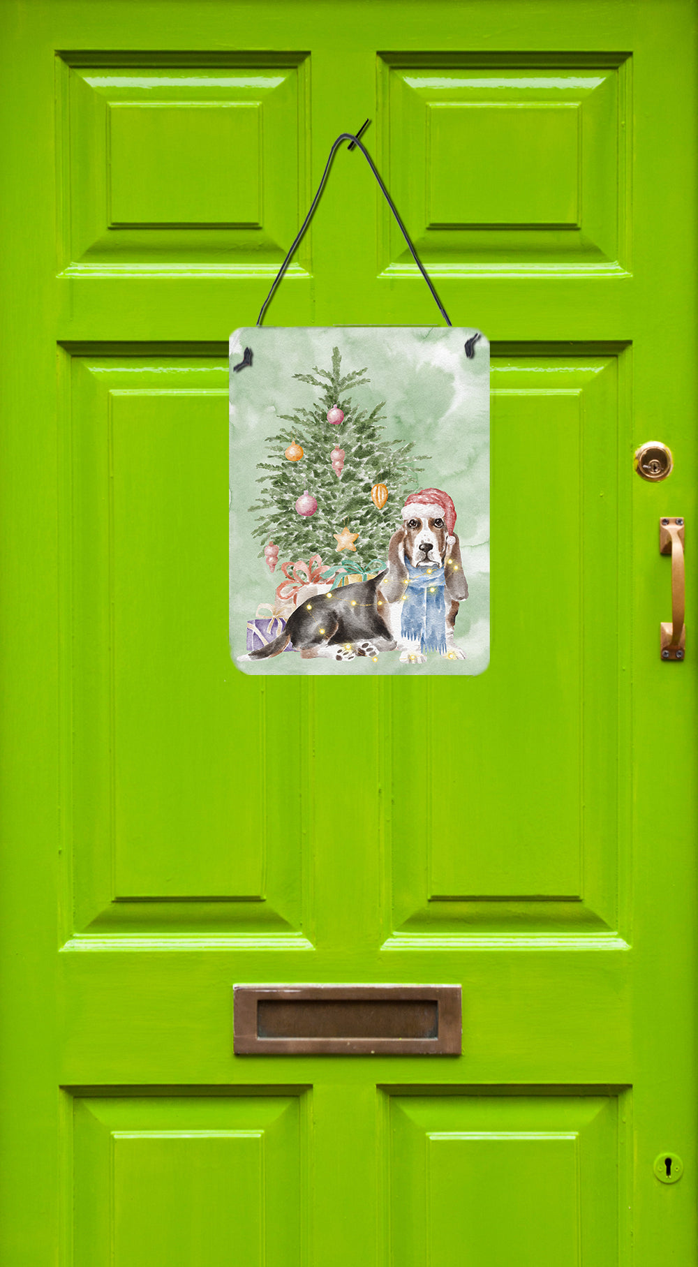 Buy this Christmas Basset Hound  Wall or Door Hanging Prints