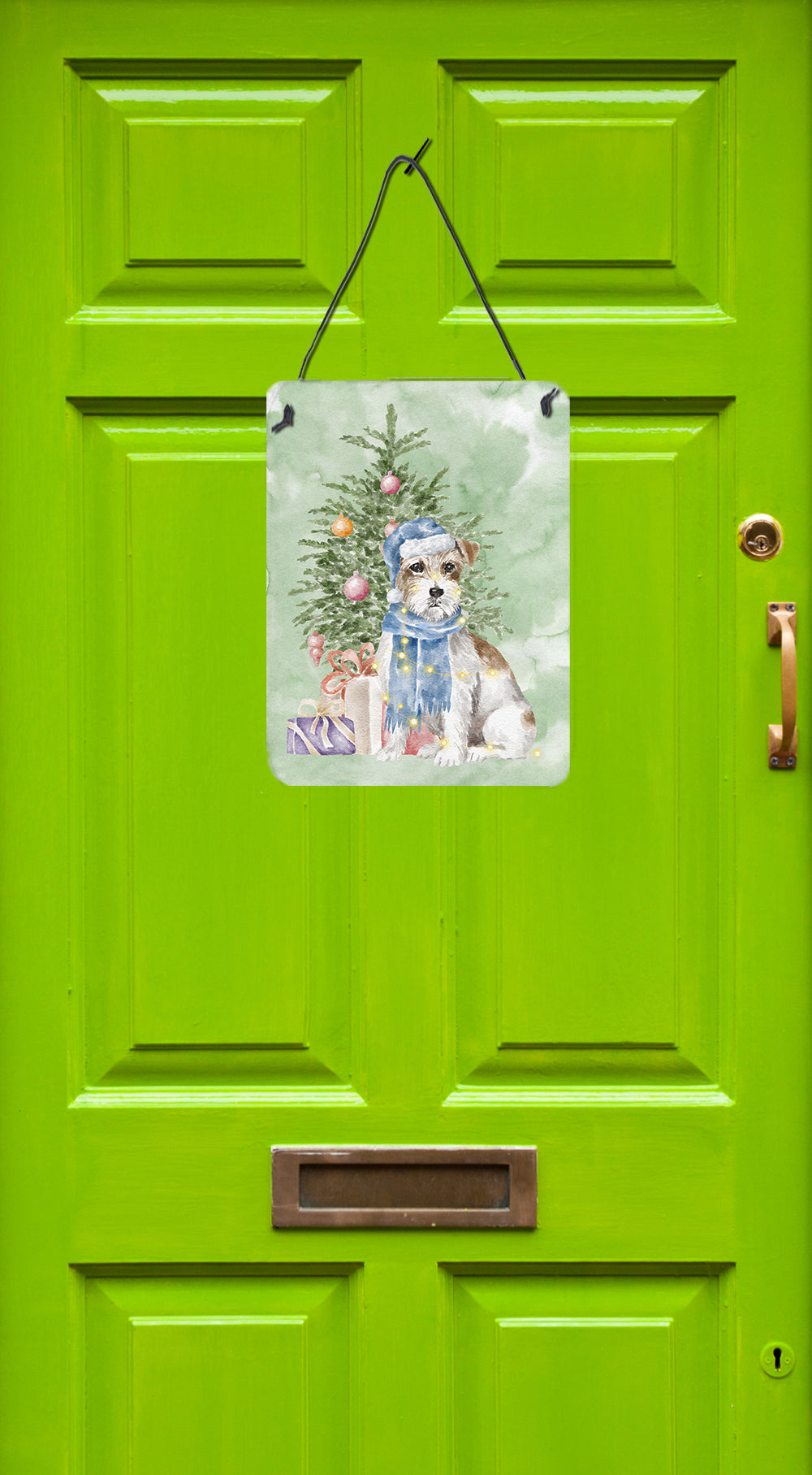 Buy this Christmas Jack Russell Terrier Wire Wall or Door Hanging Prints