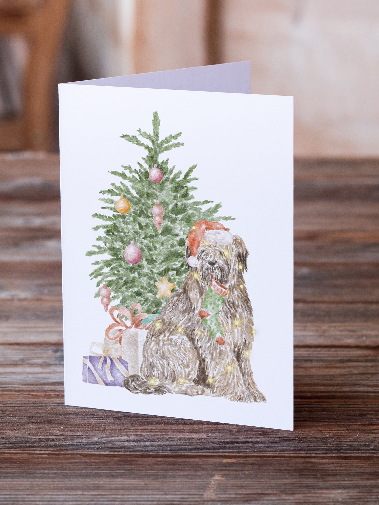 Buy this Christmas Briard #1 Greeting Cards and Envelopes Pack of 8