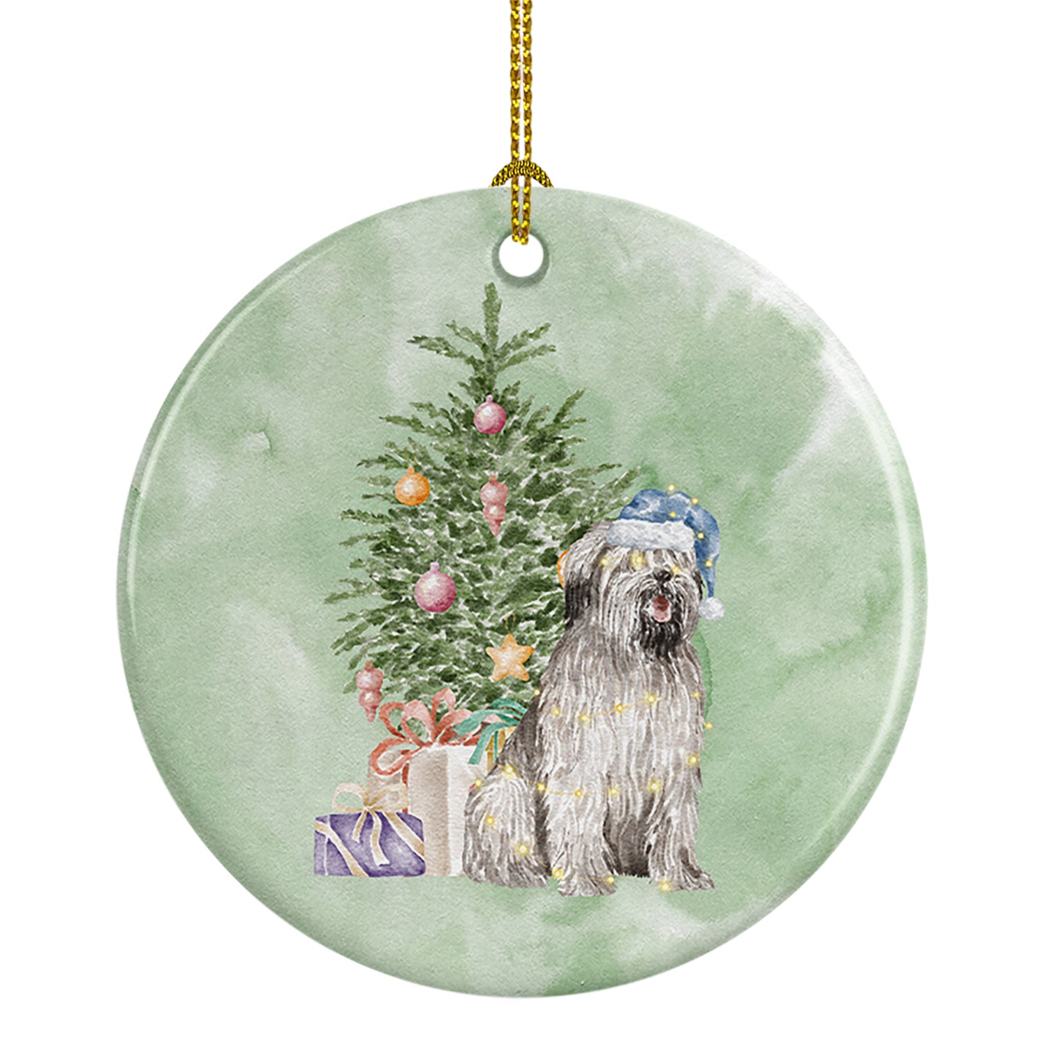 Buy this Christmas Briard #2 Ceramic Ornament