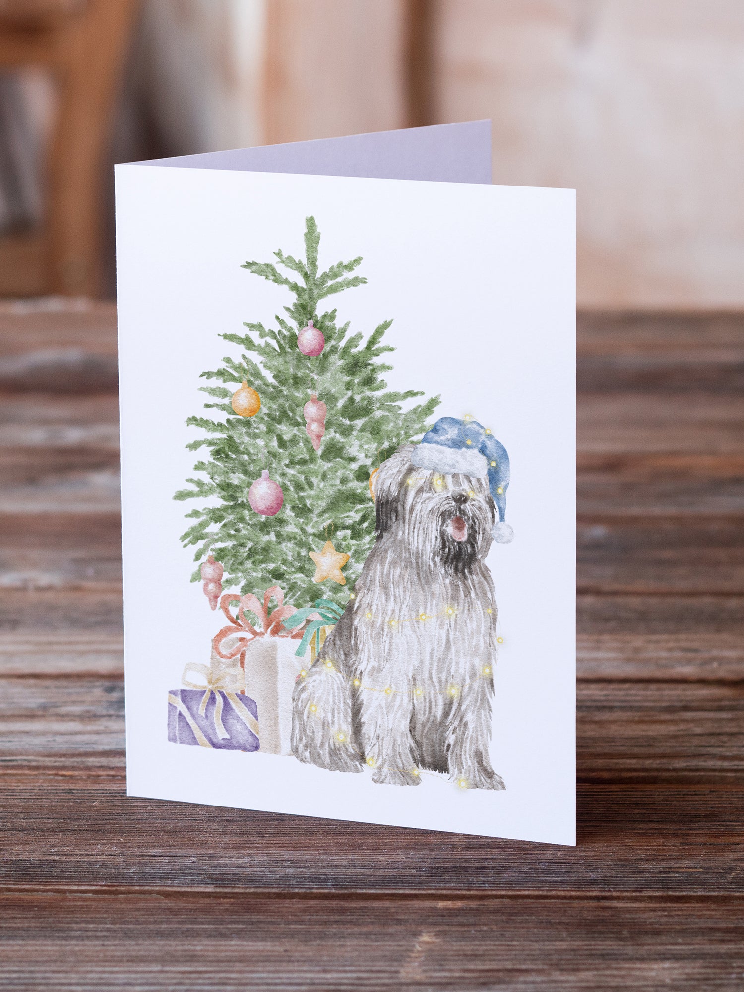 Buy this Christmas Briard #2 Greeting Cards and Envelopes Pack of 8