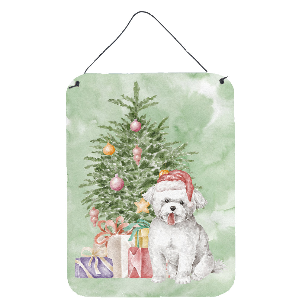 Buy this Christmas Bichon Frise Puppy Wall or Door Hanging Prints