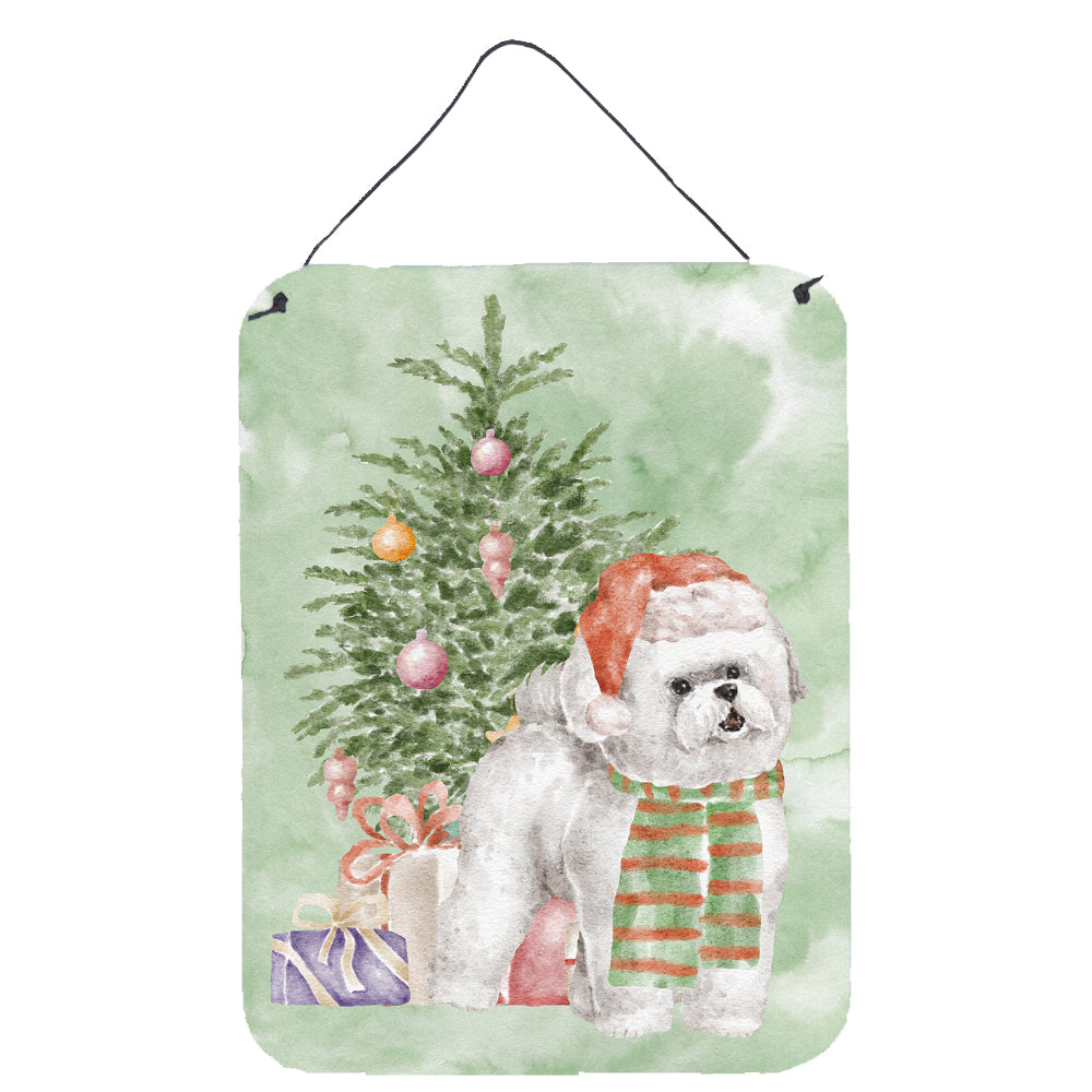 Buy this Christmas Bichon Frise Red Hat Wall or Door Hanging Prints