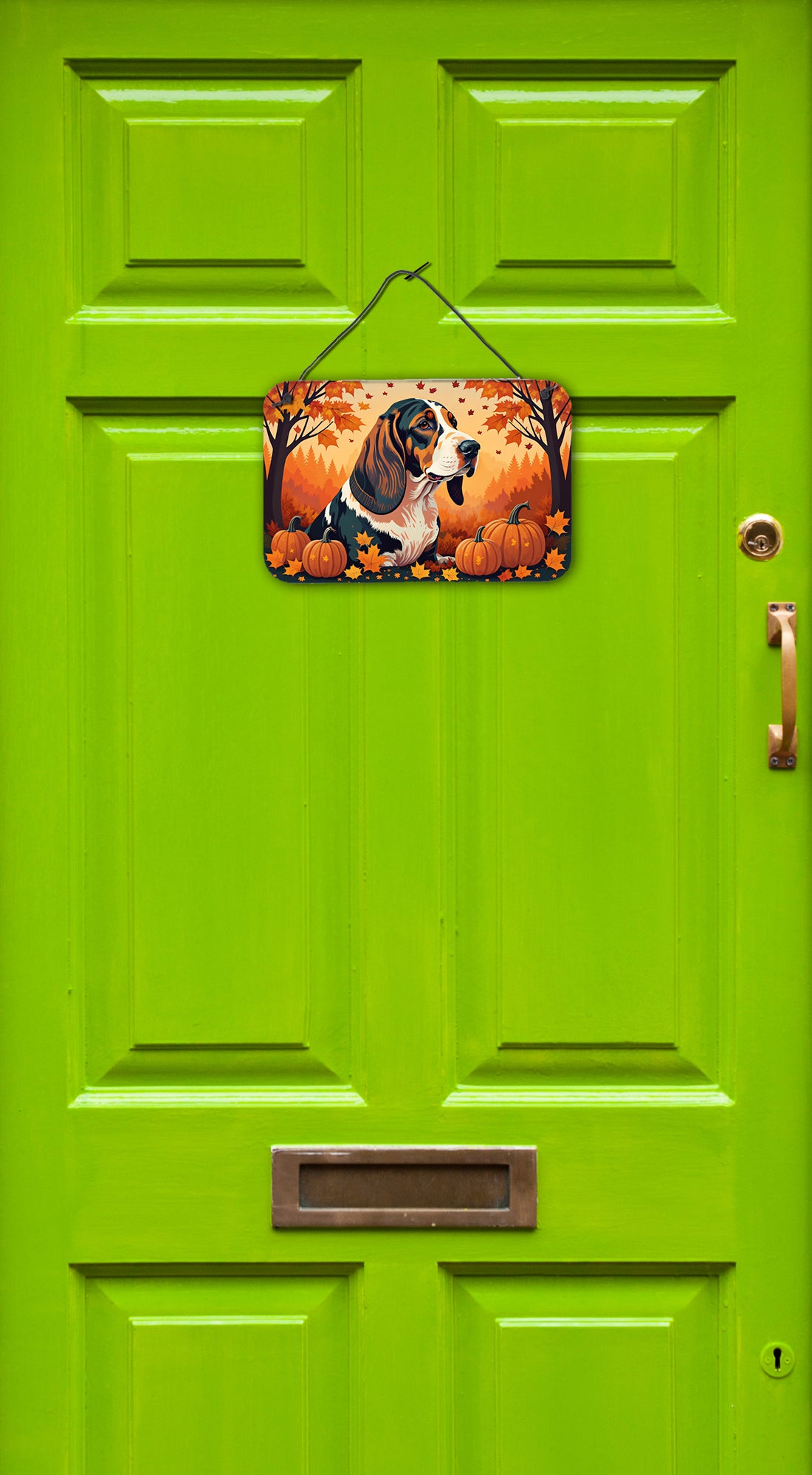 Buy this Basset Hound Fall Wall or Door Hanging Prints