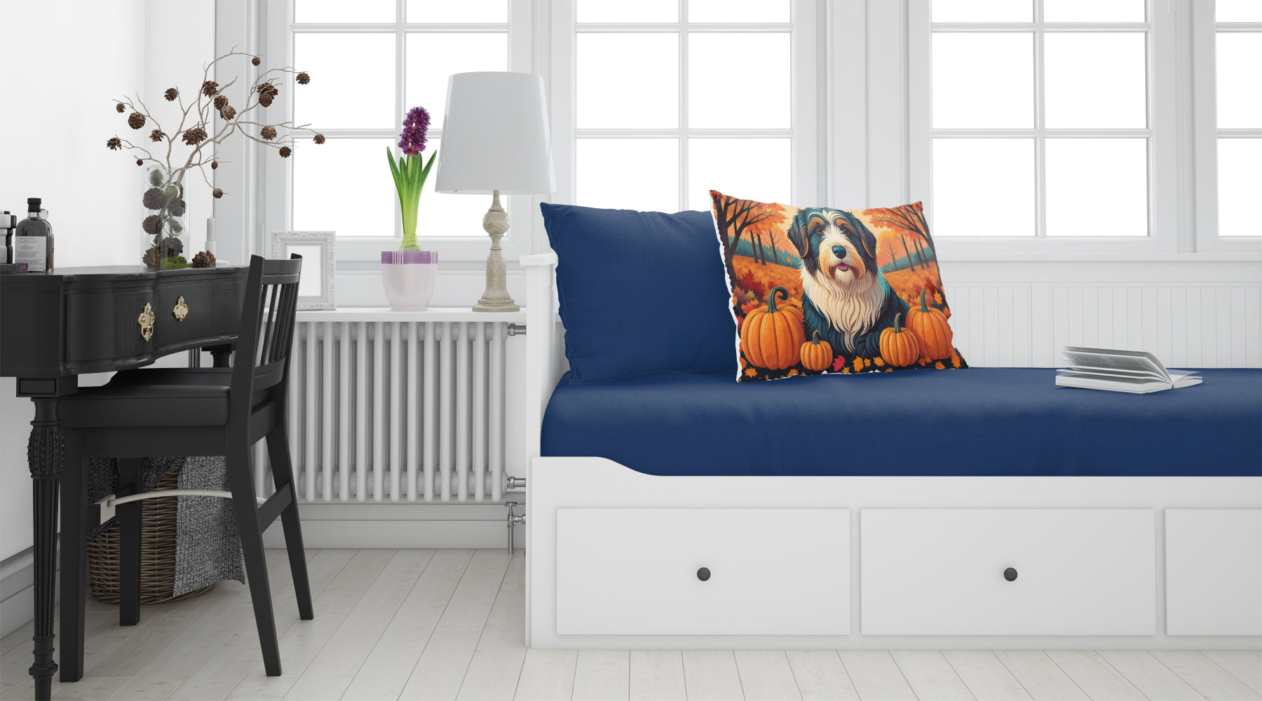 Buy this Bearded Collie Fall Fabric Standard Pillowcase